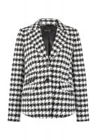 Blazer with houndstooth pattern