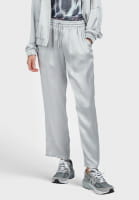 Jogger pants in stretch satin