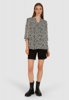 Smock blouse with minimal print
