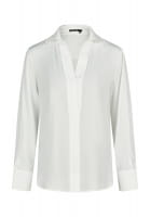 Blouse with shark collar