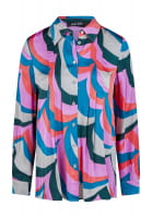 Blouse in graphic wave print