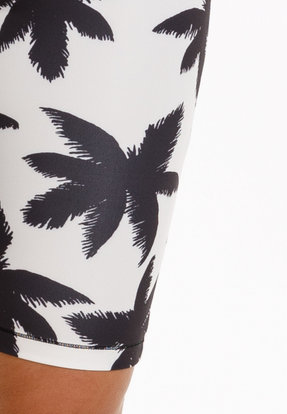 Cycling shorts with palm tree design
