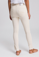Cropped jeans with metallic print