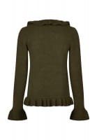 Strickjacke mit Rüschenkante