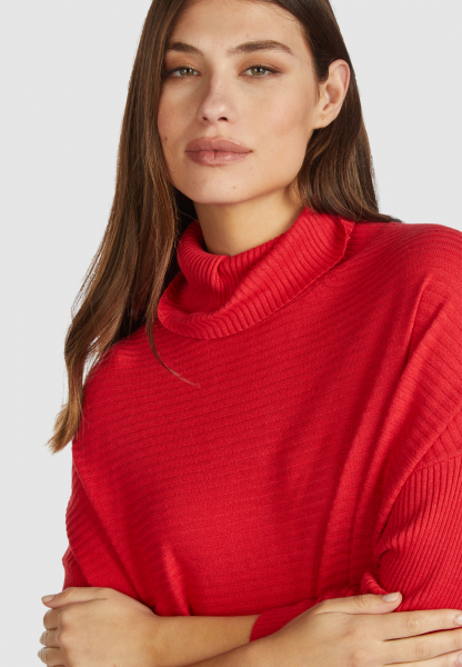 Turtleneck sweater with rib details