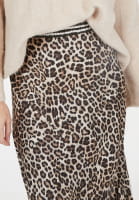 Midirock mit Leoprint und Streifen