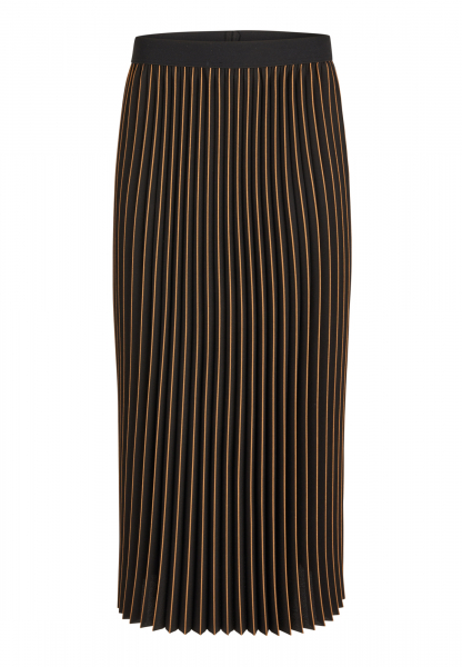 Pleated skirt with contrast stripe