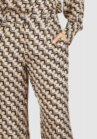 Pleated trousers with graphic print