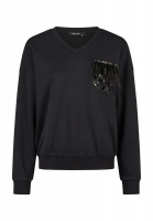 Sweater with decorative pocket