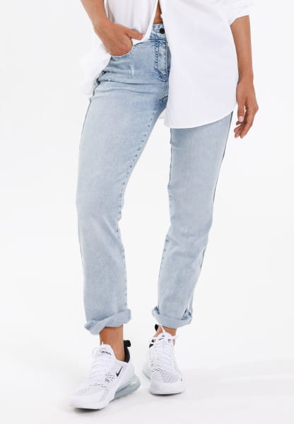 Slim-fit jeans with contrast stripe print