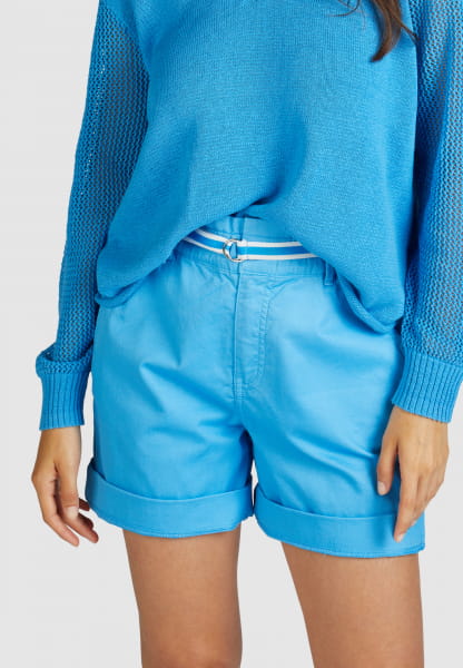 Paperbag shorts in a lightweight textured cotton blend