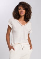 Shirt mit dekorativen Netzeinsätzen