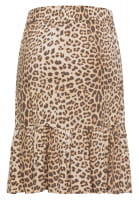 Ruffled skirt with leopard-print