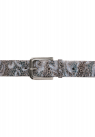Belt in shiny leopard print