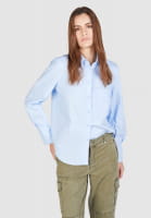 Cotton shirt with patch breast pocket