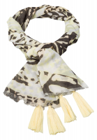 Rectangular Scarf with tropical print