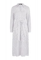 Shirt dress made of eyelet embroidery