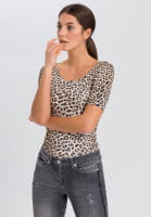 T-Shirt mit Leoprint