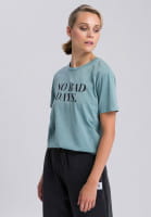 T-shirt with large slogan print