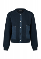 Sweat-Bomberjacke mit Denim Taschen
