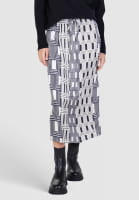 Midi skirt with art deco print