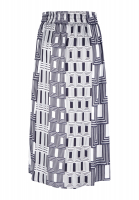 Midi skirt with art deco print