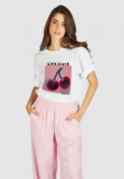 T-Shirt mit "Cherry"-Print