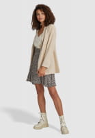 Longblazer aus veganem Veloursleder