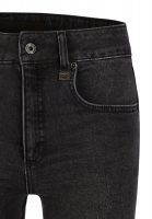 High waist jeans in black denim