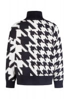 Jacquard sweater in a houndstooth pattern