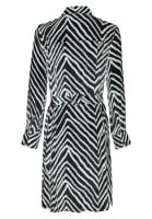 Dress with black and white print