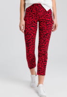 Pants with leopard print and writing band