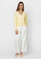 Cardigan with contrasting stripes