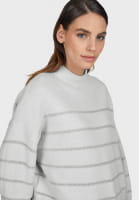 Turtle-Pullover mit Lurex-Ringeln