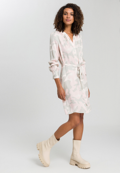 Tunic dress in camouflage print