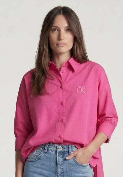 Oversize Hemd mit 3/4 Ärmel