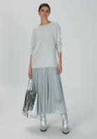 Maxi skirt in lurex mesh