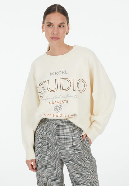 Pullover mit Logo Stickerei
