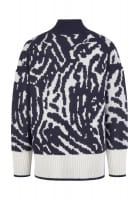 Jacquard sweater with contrasting details