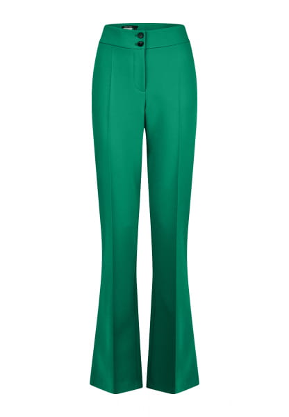 Flared trousers in soft double fabric