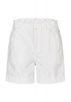 Paperbag denim shorts in a recycled cotton blend with stretch