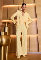 Flared pants made from softly draping fabric