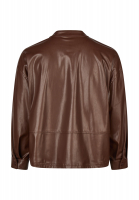 Oversize Faux Lederhemd