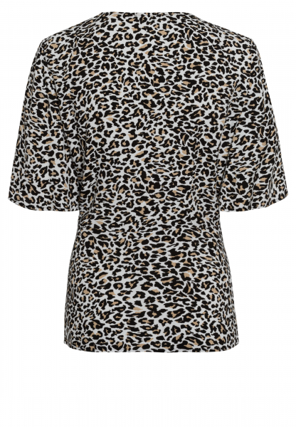 Wrap blouse in leopard design