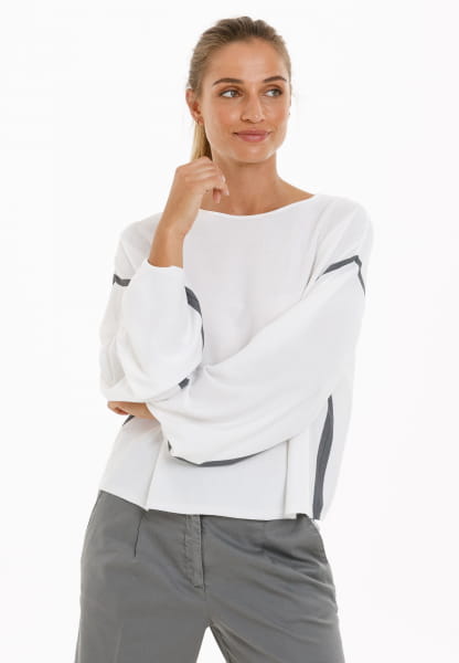 Pullover mit Kontrast-Streifen