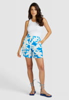 Shorts with palm print