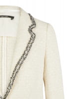 Blazer aus Bouclé mit Kontrastkante