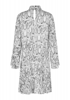 Kleid mit Snakeprint aus Viskose Chiffon
