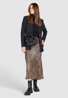 Midi skirt with leopard print