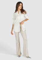 Crinkle shirt blouse with pleated cuffs